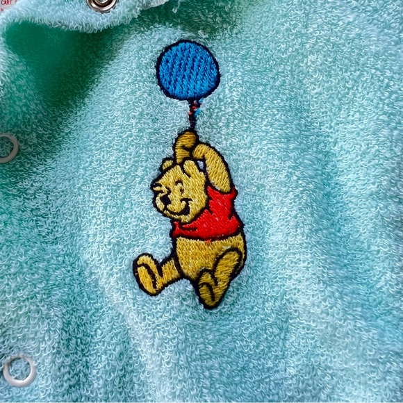 Vintage Winnie the Pooh Disney Baby One Piece Sleeper 6-9 Months 90s Y2K 80s - Picture 3 of 9